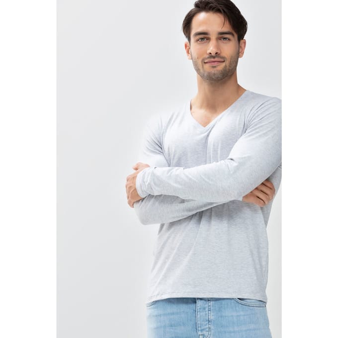 Shirt 1/1 mouw Serie Dry Cotton Colour Light Grey Melange