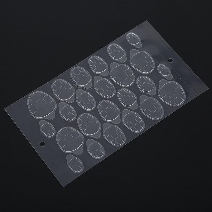 Dubbelzijdige Zelfklevende Lijm Transparante Heldere Sticker Tape voor Valse Nagel Tips Manicure Gereedschap gray