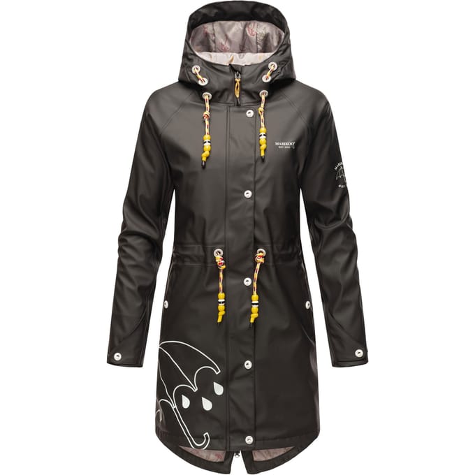Marikoo dames regenjas – Dancing Umbrella, waterdicht met capuchon