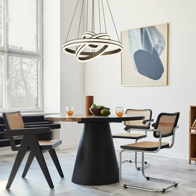 Globo LED hanglamp Grouni, Ø 60 cm, titaniumkleurig, CCT, metaal