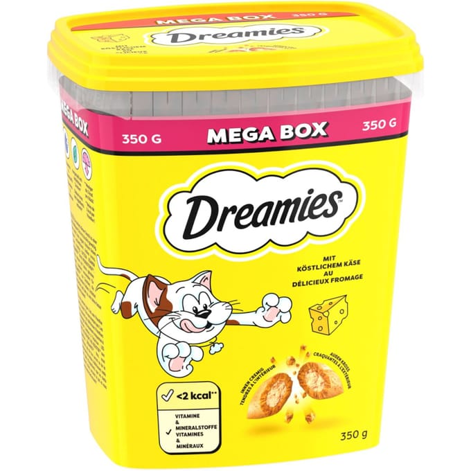 350g Kaas Megatub Dreamies Kattensnacks