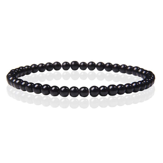 Memphis Natuursteen Armband - 4mm Polished Onyx Agate - 19cm
