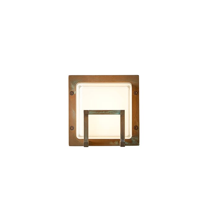 Moretti Luce LED buitenwandlamp Ice Cubic 3407, messing antiek