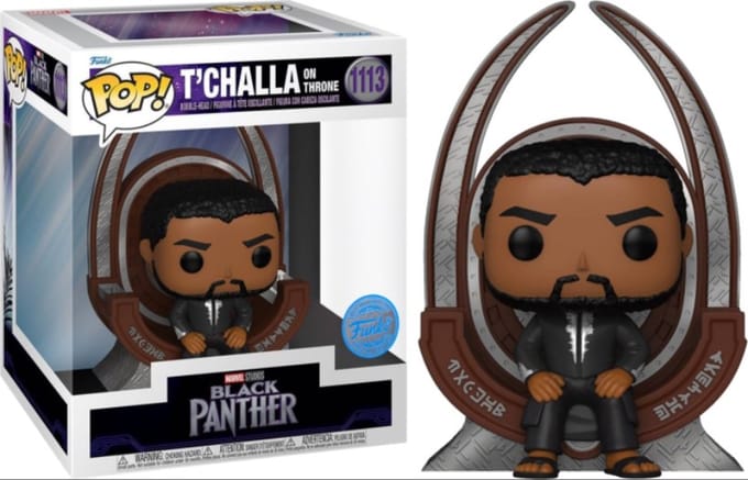 Funko T'Challa on Throne - Funko Pop! Deluxe - Black Panther Figuur