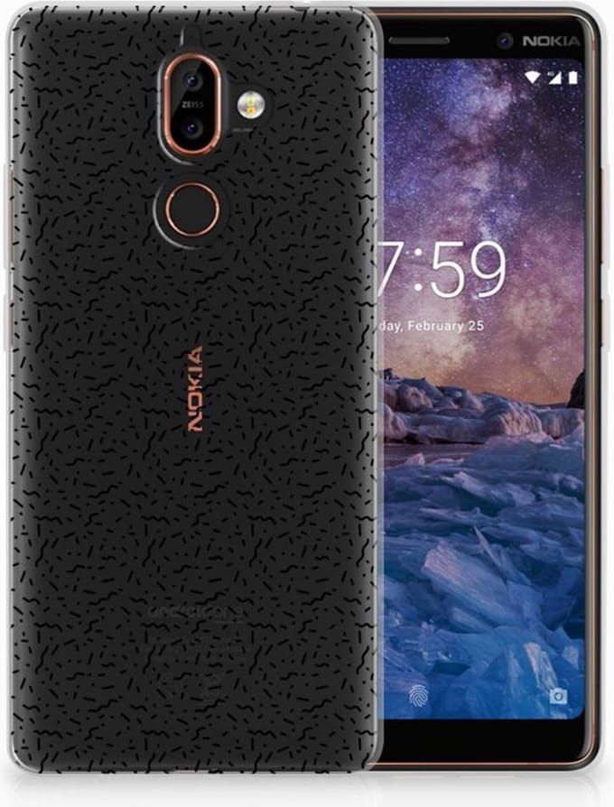 Nokia 7 Plus TPU bumper Stripes Dots