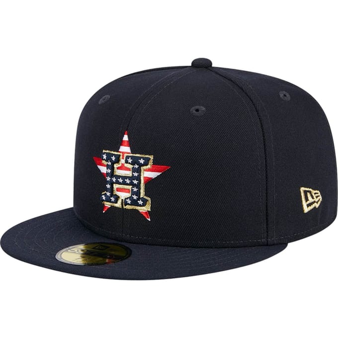 New Era Houston Astros 4th July 59fifty Pet Blauw