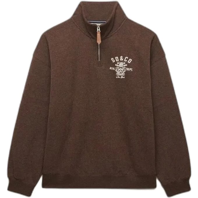 Dames sweatshirt met halve rits Superdry Country Club