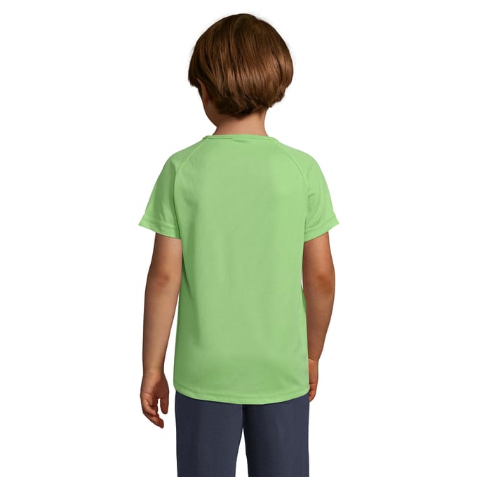 SOLS Kinderen/Kinderen Sportief Raglan T-shirt (Appelgroen)