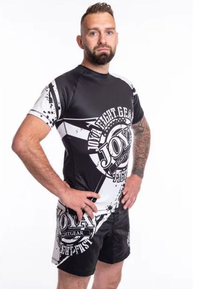 Joya Predator Rashguard Short Sleeve - BLK/WHT (Beschikbaar in verschillende maten)