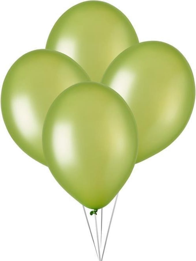 Metallic Ballonnen Lichtgroen (10st)