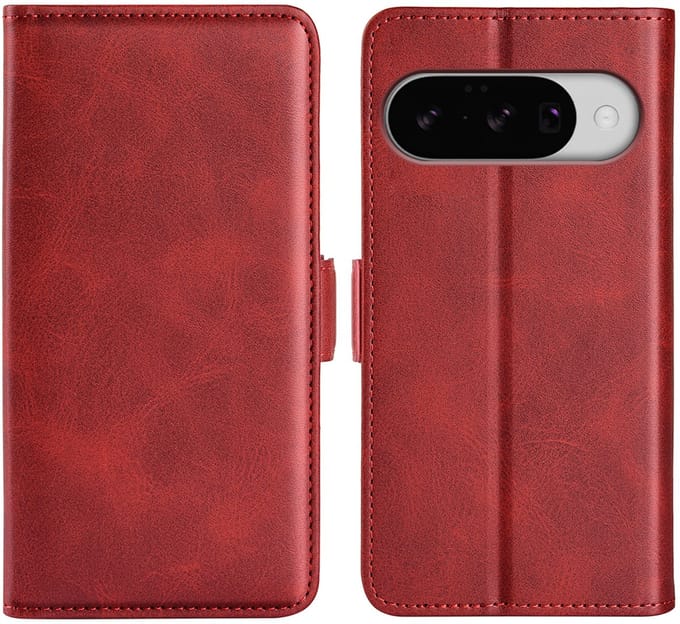 MobyDefend Hoesje - Geschikt voor Google Pixel 10 / Google Pixel 10 Pro - Luxe Wallet Book Case (Sluiting Zijkant) - Rood