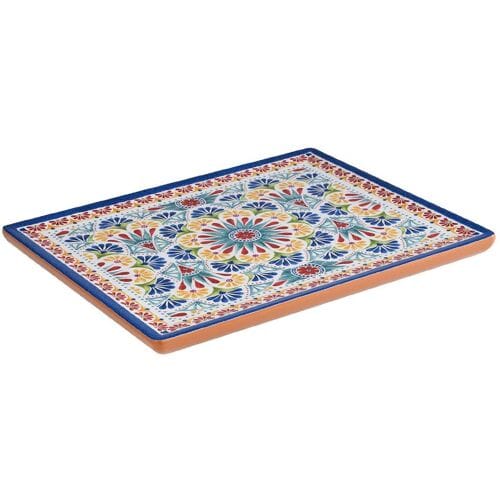 GGM Gastro (6 Stück) GN-Tablett 1/2 - ARABESQUE - Melamin - Höhe: 20mm - Terrakotta