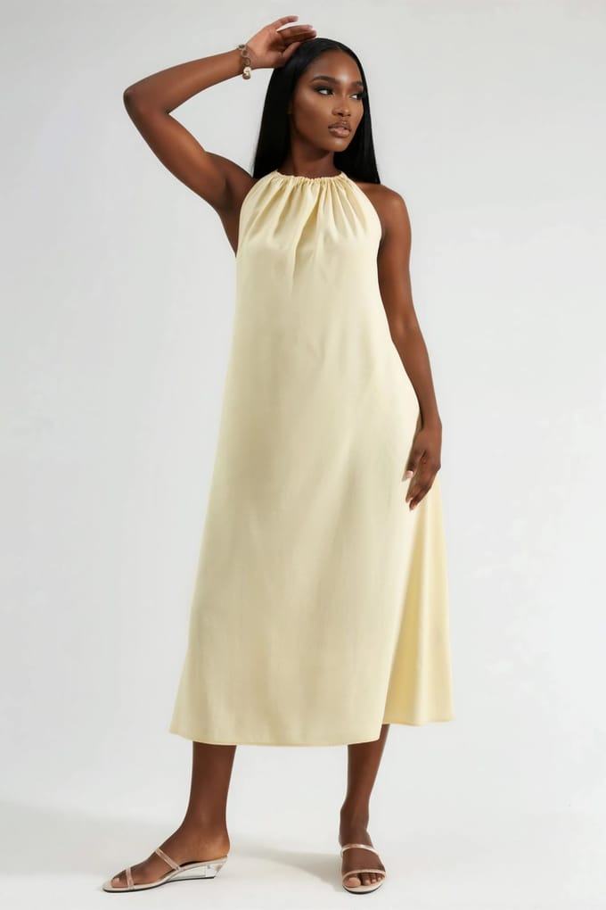 Halterneck Midi-jurk