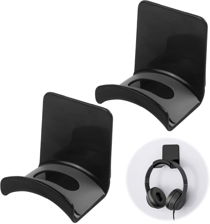 Dailygoody - Headsethouder - Wandhouder - Praktisch en - Zwart