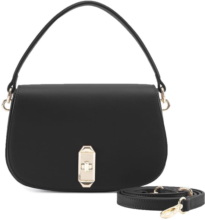 SEIDENFELT MANUFAKTUR schoudertas handtas Eiby Shoulderbag Black zwart