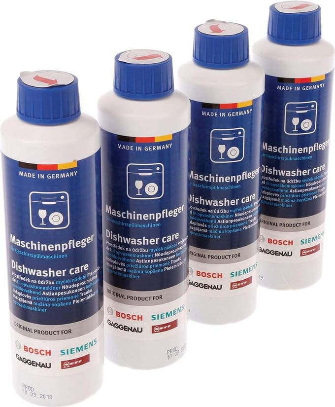Bosch Siemens Neff Gaggenau Set van 4 flessen vaatwasreiniger 250 ml