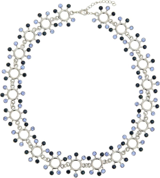 Behave – statement ketting – blauw – kristal – feestelijk – nikkelvrij