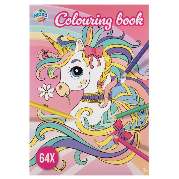Kleurboek mega A4 64 pagina's 3 assorti