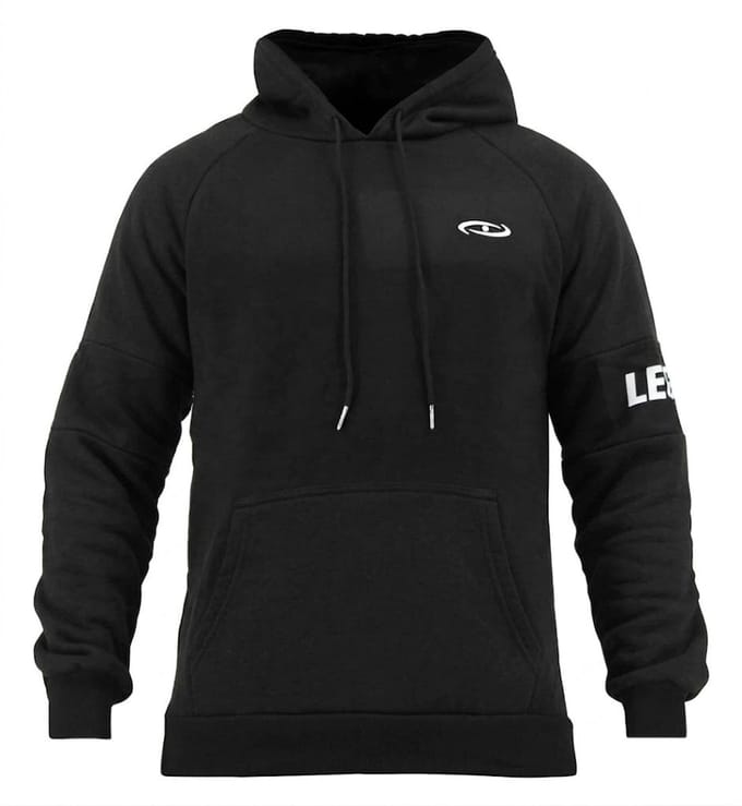 Hoodie dames/heren zwart fleece XL