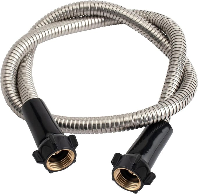 Tuinslang RVS - Water slang - Buiten water geven - Extra brede diameter - 6 voet - Zilver