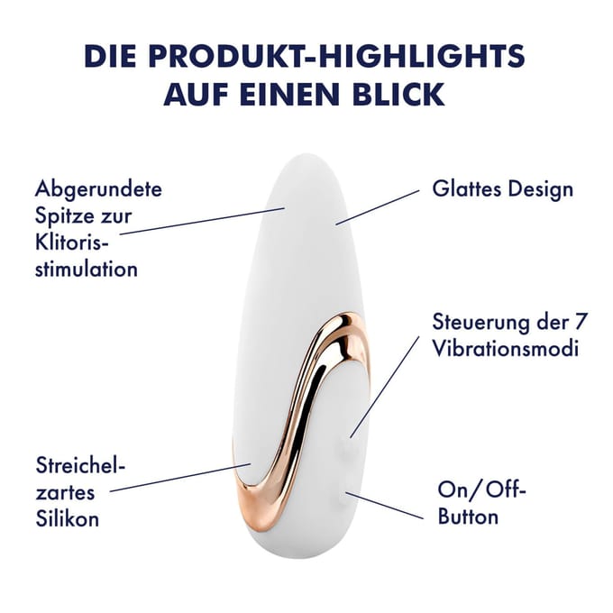 Opleg vibrator van siliconen, 11 cm