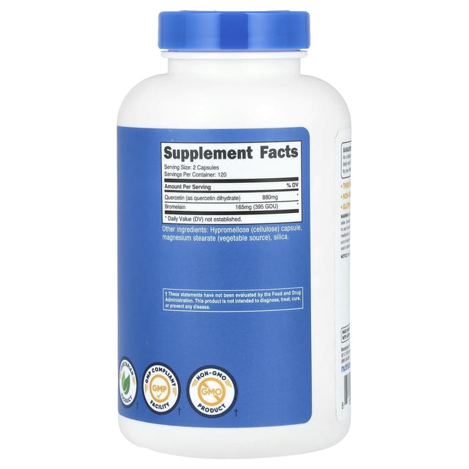 Met Quercetine en Bromelaïne, 240 capsules
