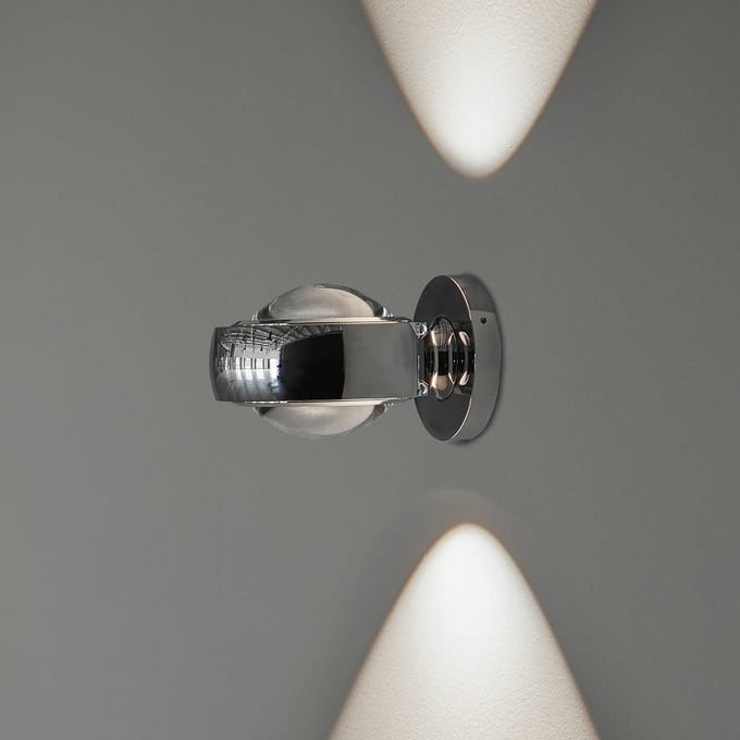 LOOM DESIGN LED wandlamp Optic chroomkleurig aluminium Ø 12 cm