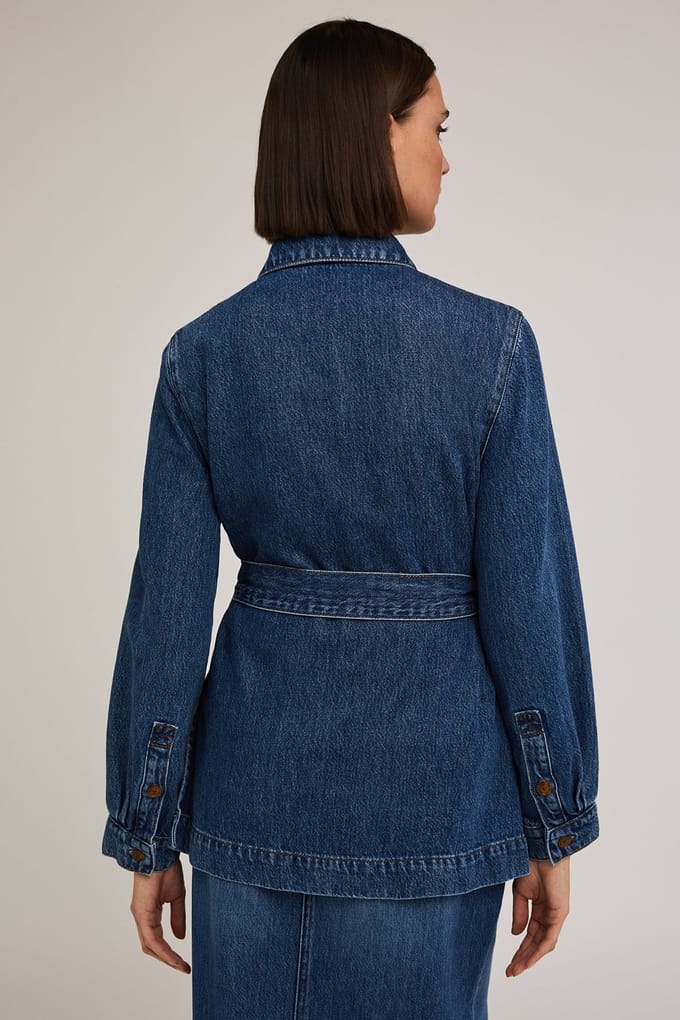 Motivi Lyocell Blend Denim Saharan Jacket Blue Taglia: 34 | Giacche di jeans Outlet | Donna | Blu
