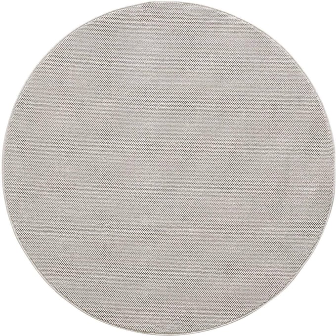 Loom Vloerkleed – Creme – Effen & Modern – Laagpolig – Geweven Vloerkleed – 160x160 cm rond