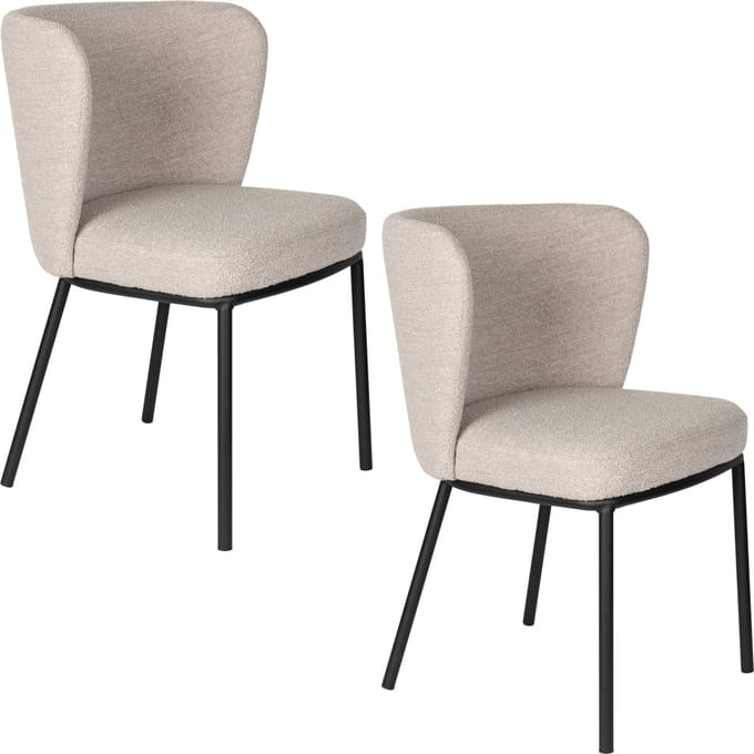 Housecraft Living Guus Eetkamerstoelen Beige - Set van 2