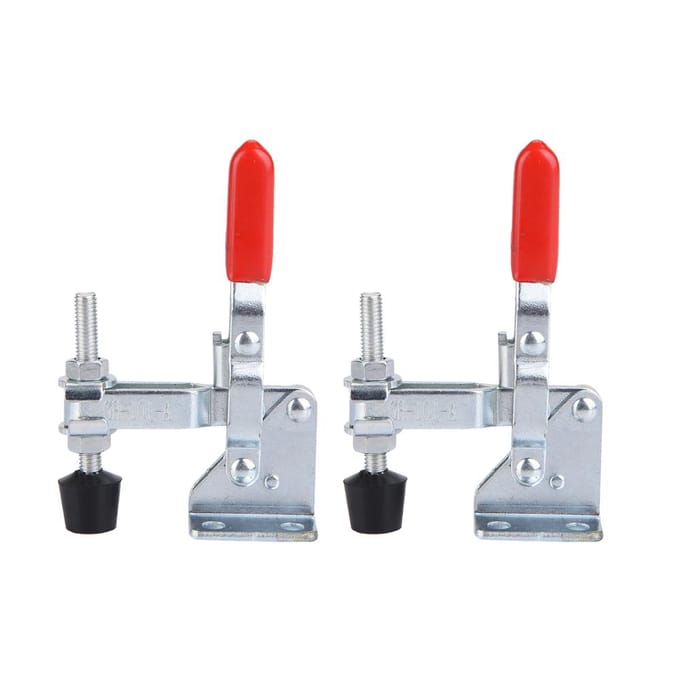 2 Stuks IJzer Gegalvaniseerd Snel Vast Verticaal Type Hand Holding Capaciteit Kniehevelklem white