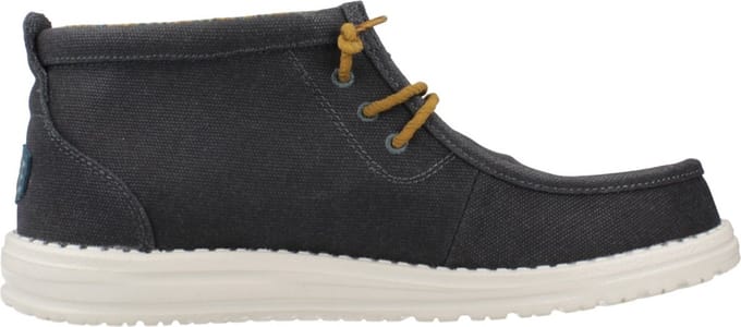 HEYDUDE - Wally Mid Waxed Canvas Heren Instappers Navy - Maat 42