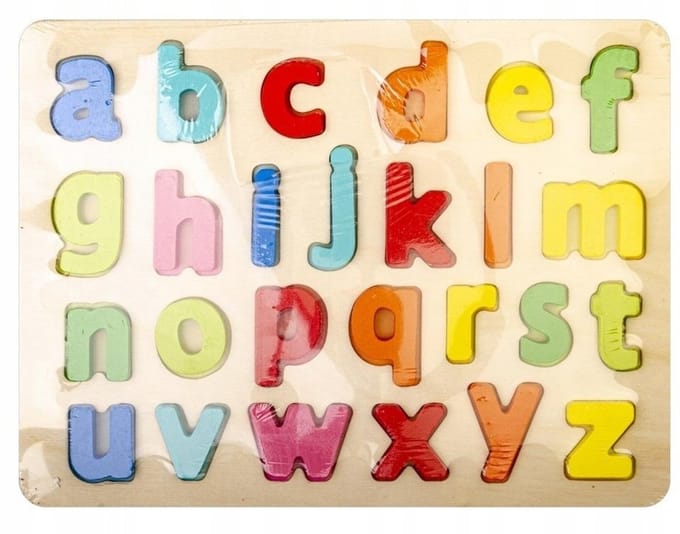 Houten Puzzel - Kleine Letters 3D, 30x21 cm