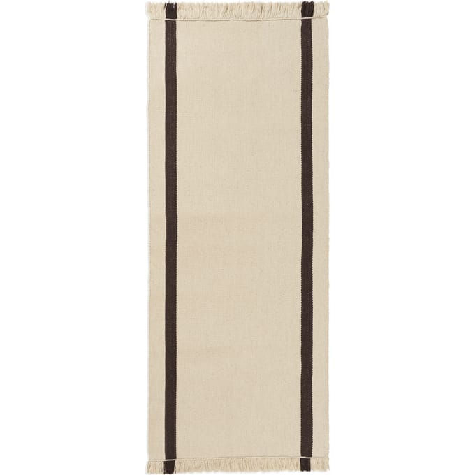 Ferm Living Calm Kelim loper - off-white/coffee