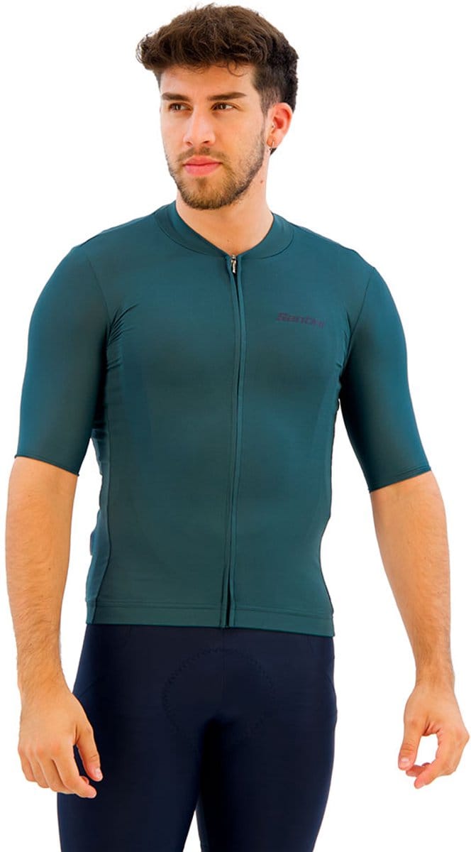 Santini Sensation Korte Mouw Wielertrui Blauw 2XL
