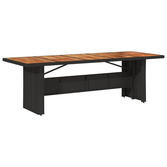 vidaXL - 9-delige - Tuinset - poly - rattan - zwart