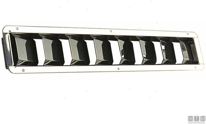 BREG Motorruimte ventilatieroosters van RVS - 8 schilden - 430x78mm