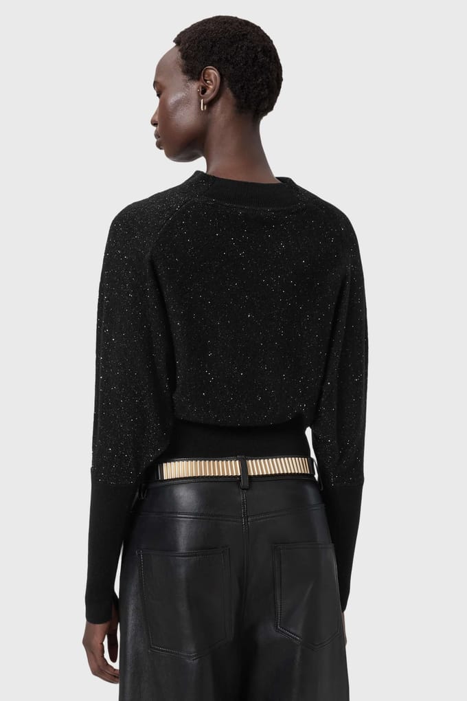 AllSaints Ridley Sparkl Jumper Black Taglia: S | Maglie a manica lunga Outlet | Donna | Nero