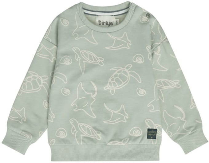 Dirkje - Trui - Sweater - Zeedieren - Soft Sage - Maat 56