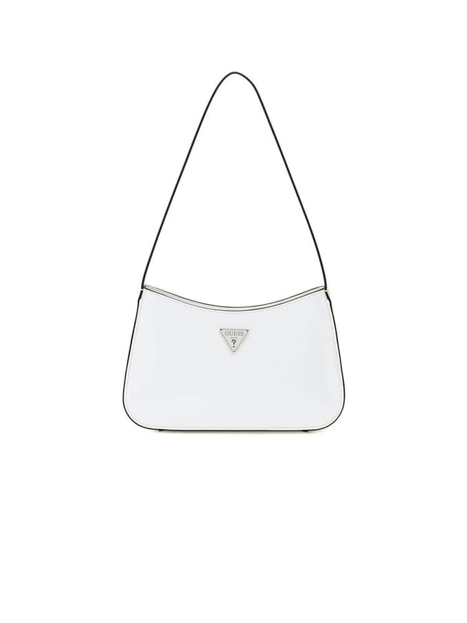 GUESS schoudertas Arnela Top Zip Shoulder Bag White wit