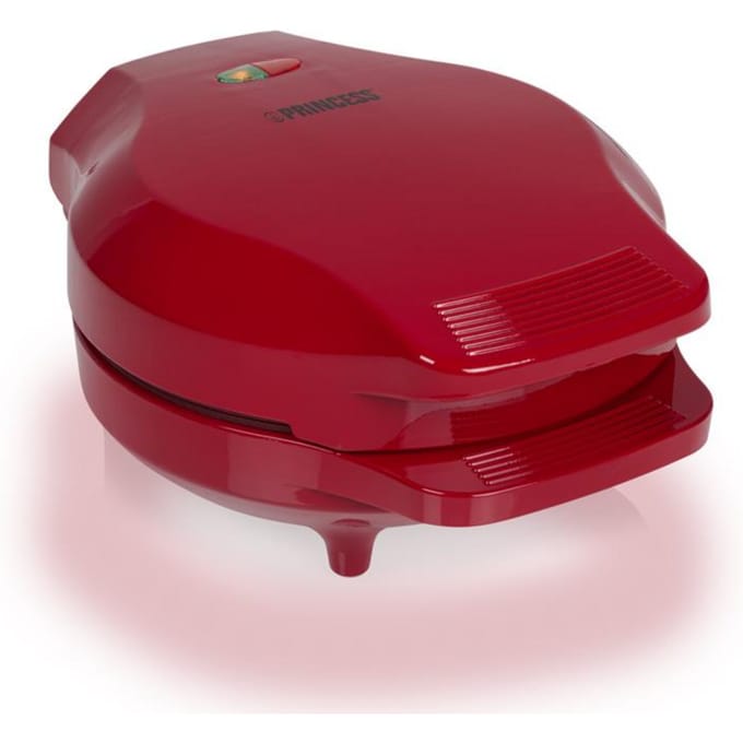 Princess Bubbelwafelijzer 132471 - Bubbelwafels - Ø18 cm - 1000W - Rood