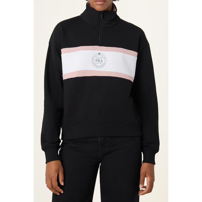 FILA Parella Relaxed Half-zip Sweatshirt Black-bright White Taglia: M | Maglioni a maglia Outlet | Donna | Bianco