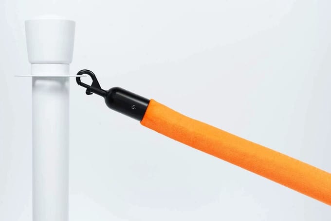 Afzetkoord Velours | Oranje - Zwart