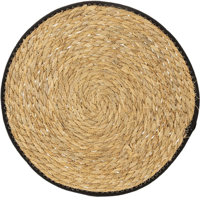 Tafelmat, placemat van rietgras, rond, Ø35cm, 4 stuks, 4 Stück