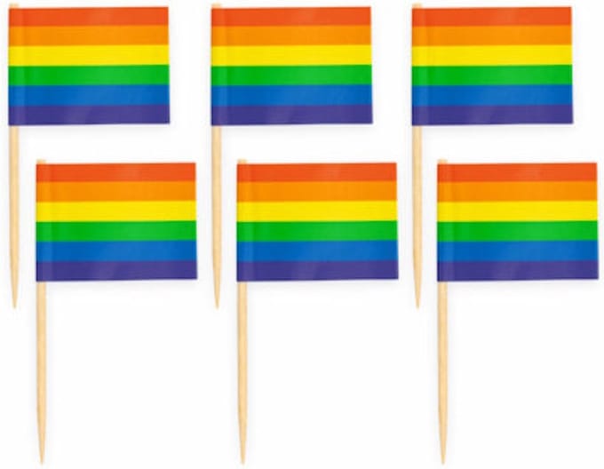 150x Cocktailprikkers Regenboog - Hapjes Cocktail Tapas Zomer Terras Prikkers