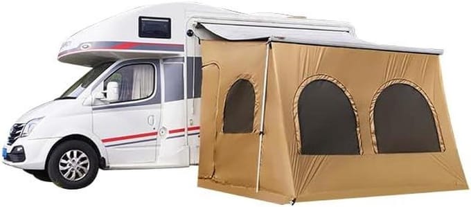 Camper Luifel Tent - Voortent Campervan - Buiten Leven - Wind en Regenbestendig - 11.48ft - Bruin