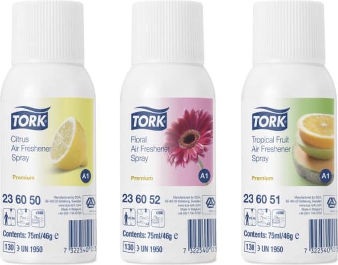 Tork Luchtverfrisser spray set a 3 geuren