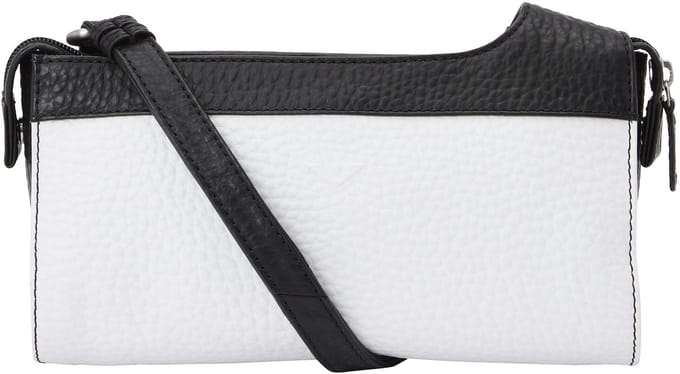 Voi Hirsch Crossbody tas Leder 25 cm - Dames - schwarz-weiss