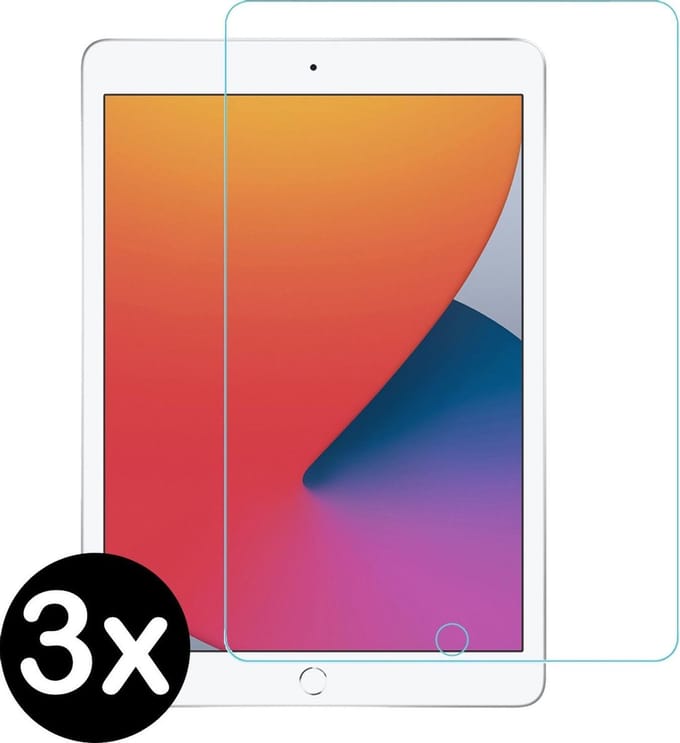 Screenprotector Geschikt voor iPad 8 Screenprotector Tempered Glass Screen Protector Gehard Glas - Screenprotector Geschikt voor iPad 8 Screenprotector Glas - 3 PACK
