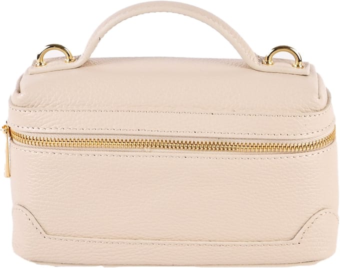 Giuliano lederen schoudertas Alke - Dames - Made in Italy - Beige